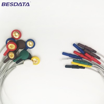 ECG EKG Adapter Cable Banana Connector Pediatric IEC Aha